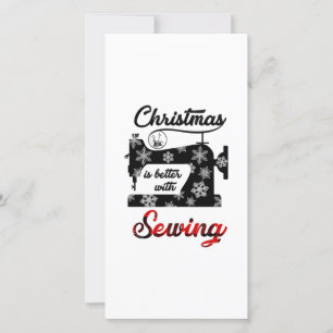 Sewing Gift Julen är bättre med sytan Tack Kort