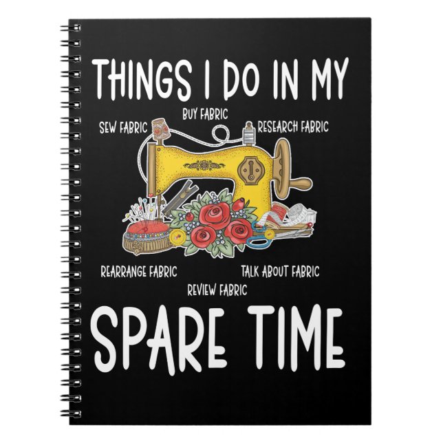 Sewing Humor Funny Quilting Quote Anteckningsbok (Framsidan)