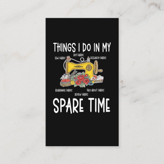 Sewing Humor Funny Quilting Quote Visitkort (Framsida)