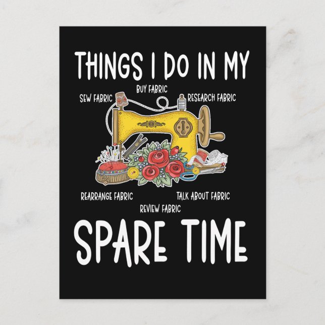 Sewing Humor Funny Quilting Quote Vykort (Framsida)