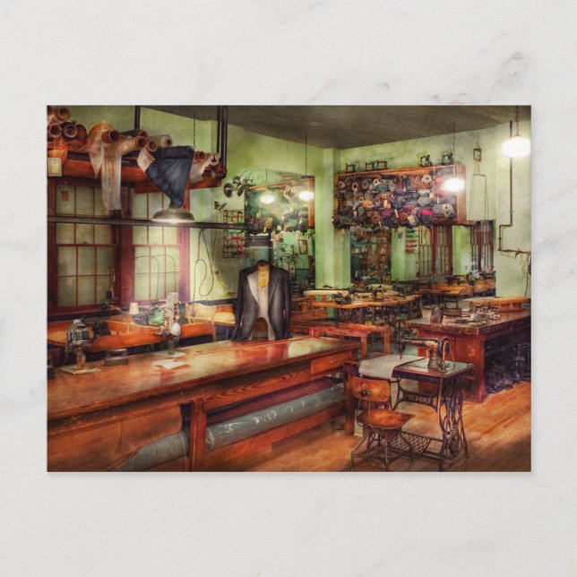 Sewing - Industrial - The sweat shop Vykort (Framsida)