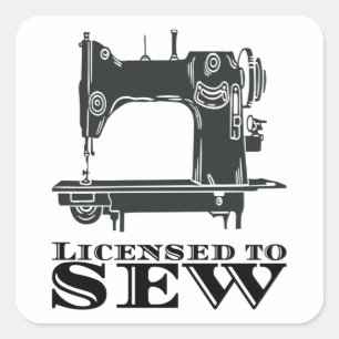 Sewing - Licensto Sew Fyrkantigt Klistermärke