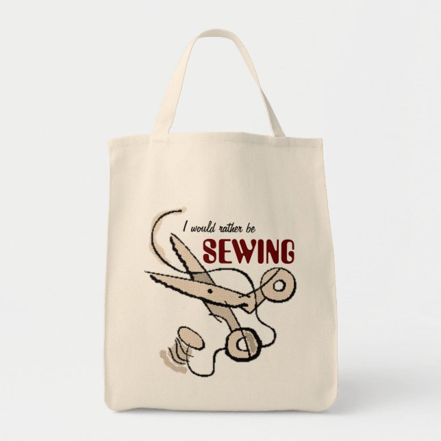 Sewing Livsmedel Tote Tygkasse (Framsidan)