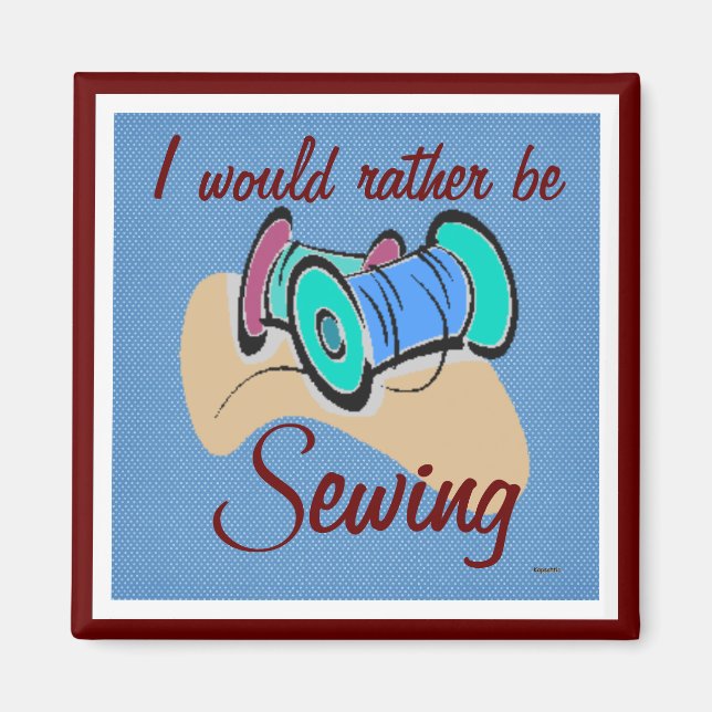 Sewing Magnet (cranberry/blue) (Framsidan)