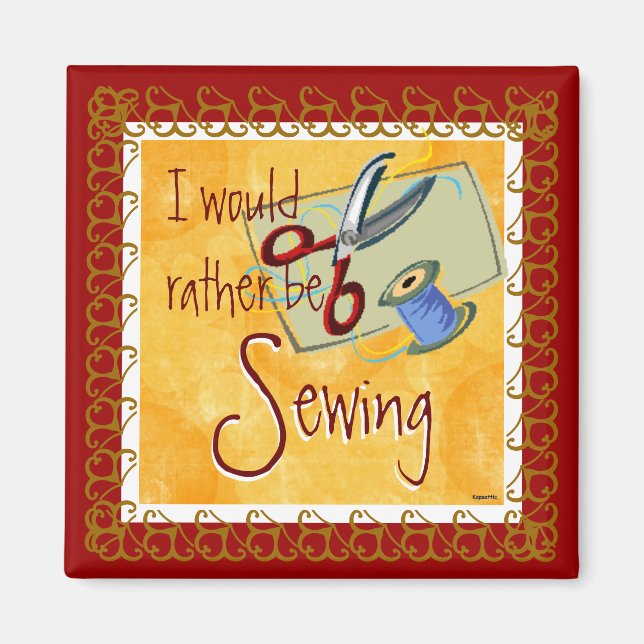 Sewing Magnet (tranbär) (Framsidan)