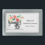 Sewing Maskin Black Tailor Seamstress White<br><div class="desc">Syning av Maskin Bälte-låsbeslag med Vintage Sewing Maskin och Watercolor Red Grönt Flowers. Gåvor till Tailor,  Seamstress,  Mode Designer,  Dressmaker,  Boutique Owner,  Crafter,  Quilting. Ta en titt på fler produkter med den här designen i samlingen nedan.</div>