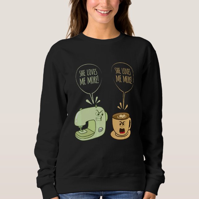 Sewing Maskin Coffee Sew Quilting Seamstress Sew T Shirt (Framsida)