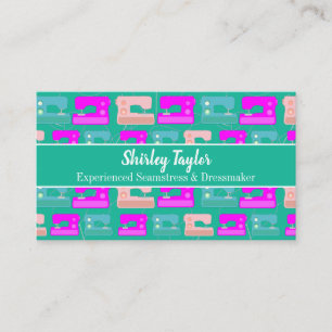 Sewing Maskin Dressmaker Seamstress Tailor Visitkort