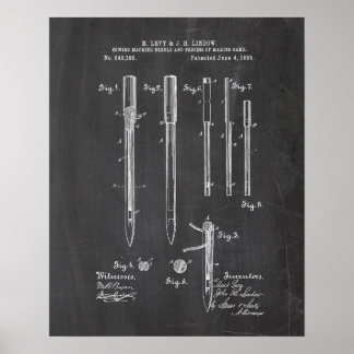 Sewing Maskin Patent Poster