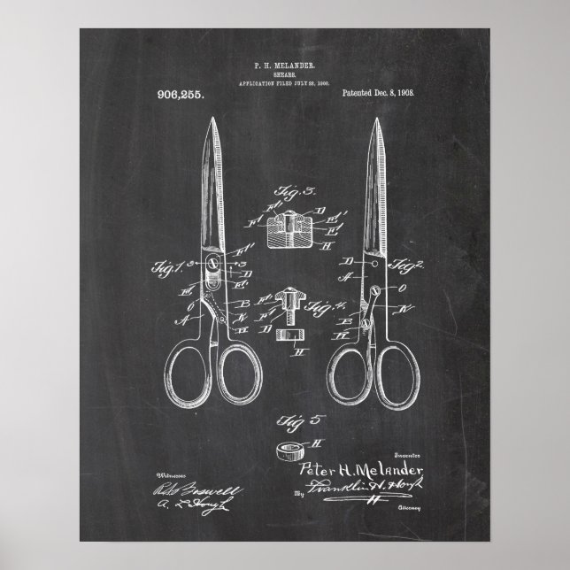 Sewing Maskin Patent Poster (Framsidan)