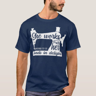 Sewing Maskin Quilting Crocheting Faith Jesus Gud T Shirt