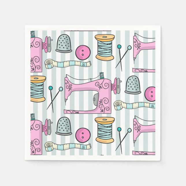 Sewing Maskin - Rosa Crafts Sew Pappersservett (Framsidan)