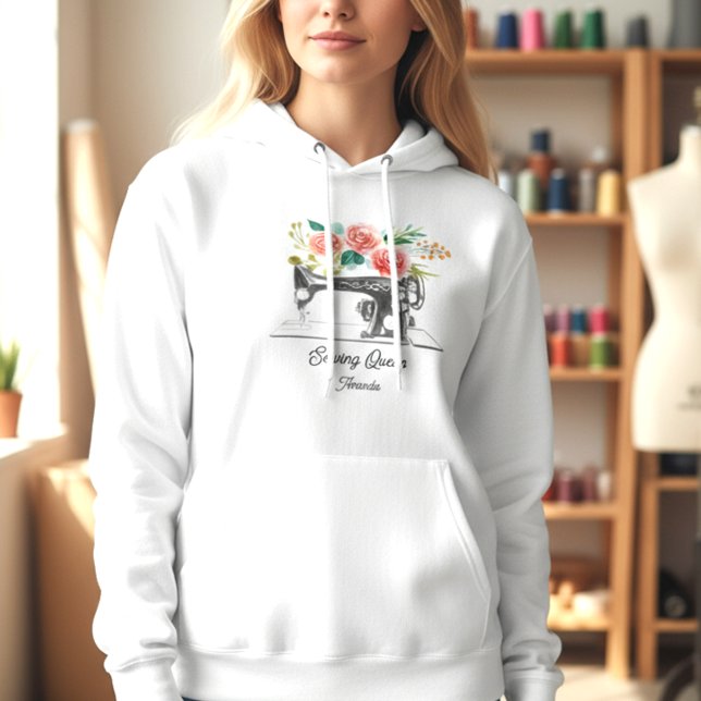 Sewing Maskin Tailor Seamstress White T Shirt (Skapare uppladdad)