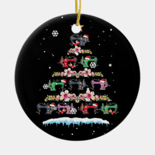 Sewing Maskiner Julgran Funny Sewing Julgransprydnad Keramik