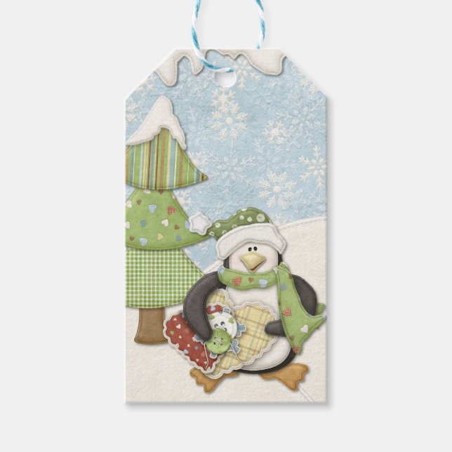 Sewing Penguin Presentetikett (Framsidan)