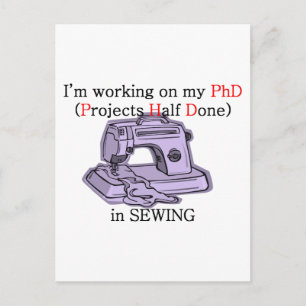 Sewing PhD Vykort