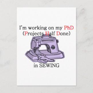 Sewing PhD Vykort
