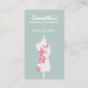 Sewing Seamstress och Dressmaker Mannequin Visitkort