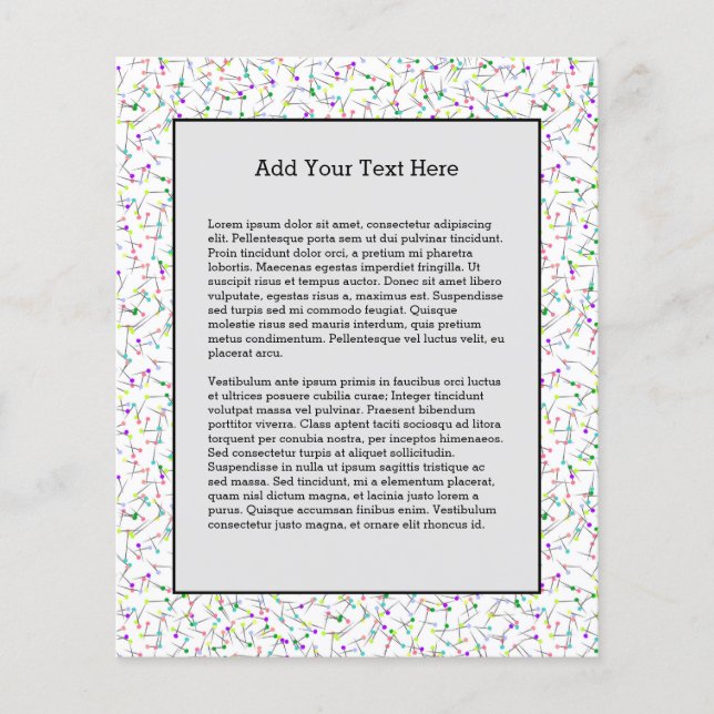 Sewing Stift White Dressmaker Seamstress Tailor Flygblad (Framsidan)