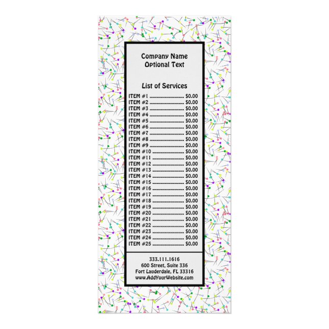 Sewing Stift White Dressmaker Seamstress Tailor Reklamkort (Framsidan)