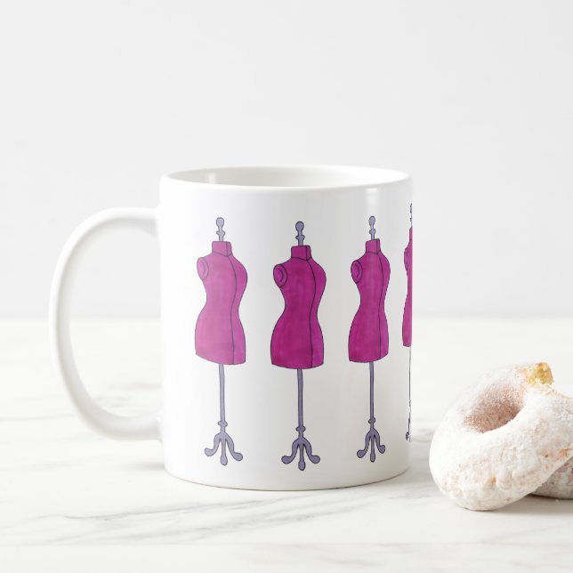 Sewing Tailor Mode Costume Designer Mannequin Kaffemugg (Med munk)