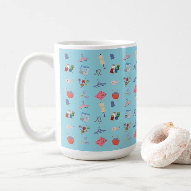 Sewing Theme Mug Kaffemugg (Med munk)