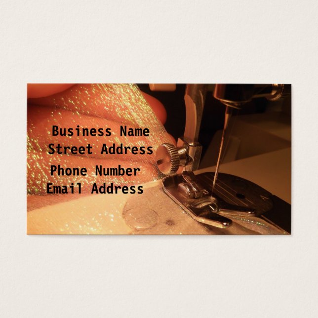 Sewing With Care Business Card Visitkort (Framsidan)