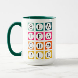 Sewteachable Colorful Squares Mugg