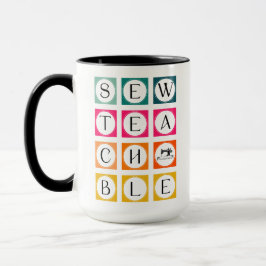 Sewteachable Colorful Squares Mugg