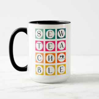 Sewteachable Colorful Squares Mugg