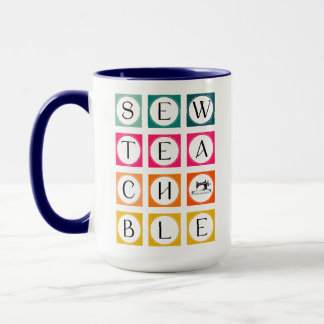 Sewteachable Colorful Squares Mugg