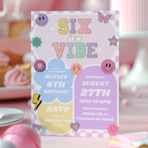 Sex är en Vibe Preppy Patch 6e Födelsedagsfest
