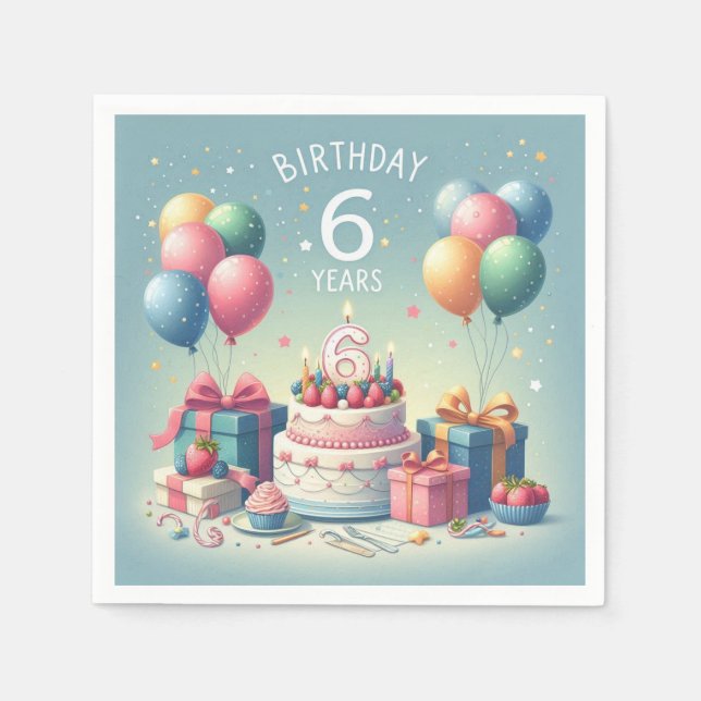 sex år gammal pappersservett (Framsidan)