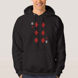 Sex av ruter kortlek Halloween gruppdräkt Hoodie