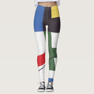 Sex blanksteg med Kor Sophie Taeuber-Arp Leggings