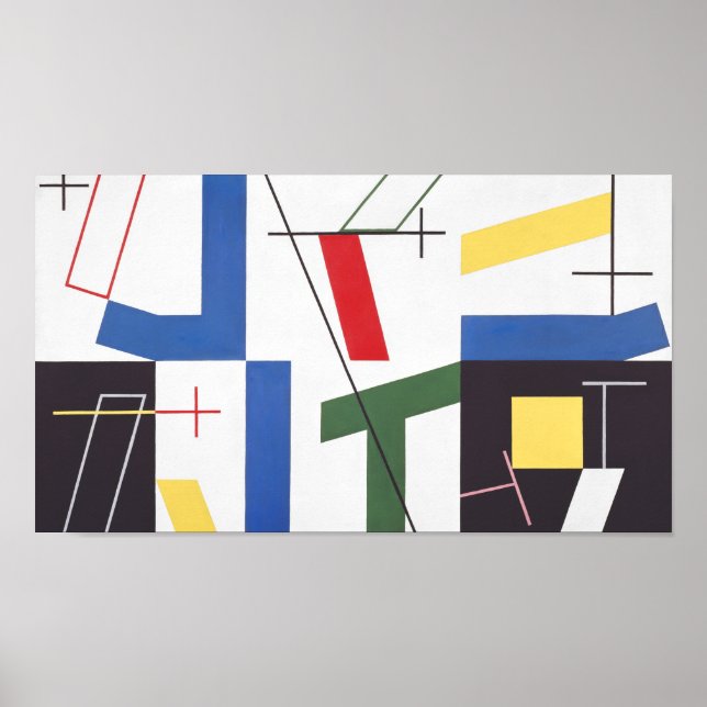 Sex blanksteg med Kor | Sophie Taeuber-Arp | Poster (Framsidan)