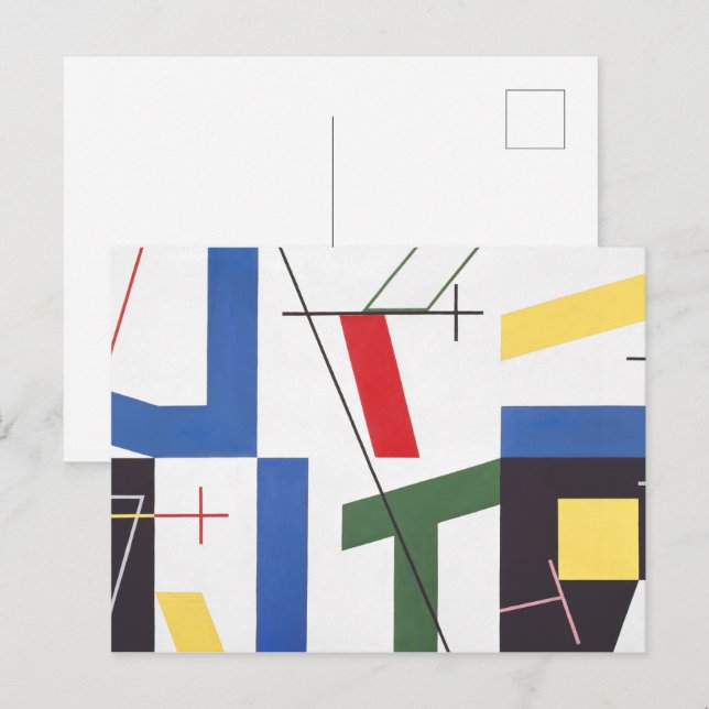 Sex blanksteg med Kor | Sophie Taeuber-Arp | Vykort (Fram/baksida)