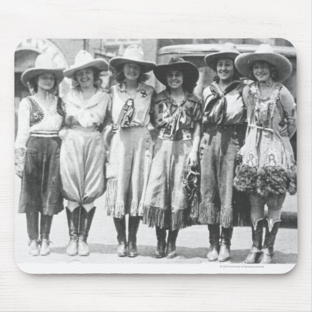 Sex cowgirls på Cheyenne gränsdagar Musmatta (Framsidan)