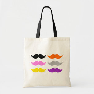 Sex färgade mustaschMoustaches Tygkasse