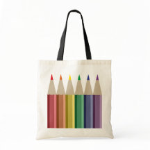 Sex färgpennor i regnbågsmatris