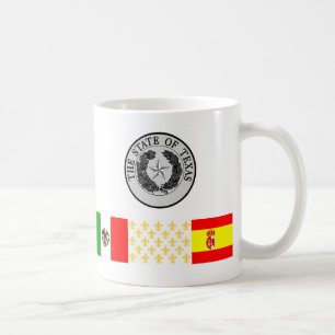 Sex flaggor av den Texas muggen Kaffemugg