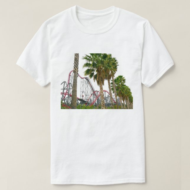 Sex Flaggor Magic Mountain California T Shirt (Design framsida)