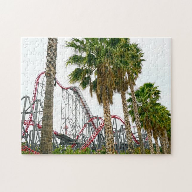 Sex Flaggor Magic Mountain Pussel (Horisontell)