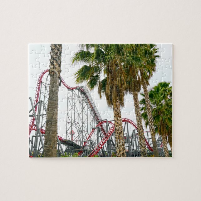 Sex Flaggor Magic Mountain Pussel (Horisontell)
