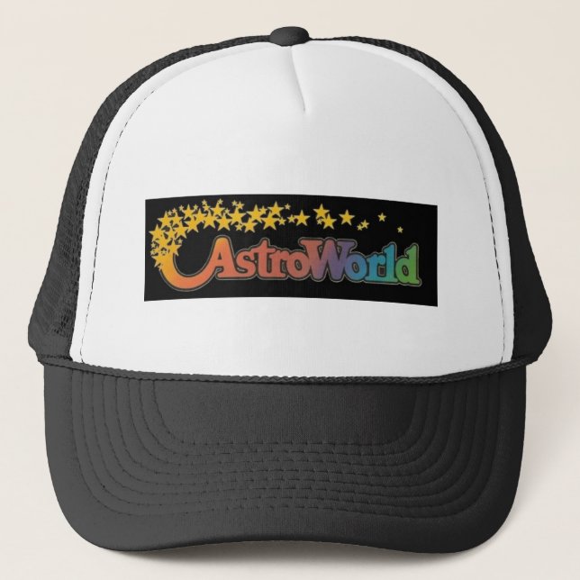 Sex flaggorAstroworld nöjesfält (HoustonTexas) Keps (Framsida)