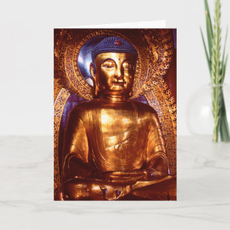 Sex för Buddha för tempel för Banyanträd kort