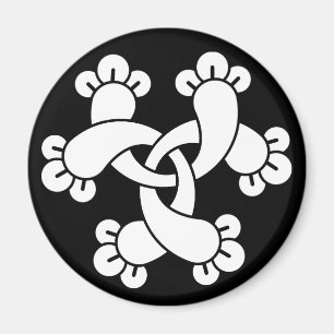 Sex förreglande klovar magnet