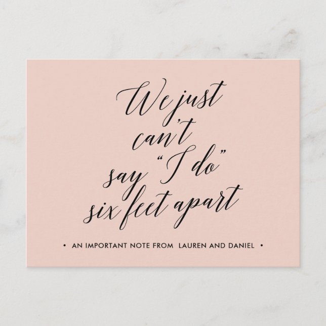 Sex fot apart förändrade planer uppskjutna anpassa meddelande vykort (Framsida)