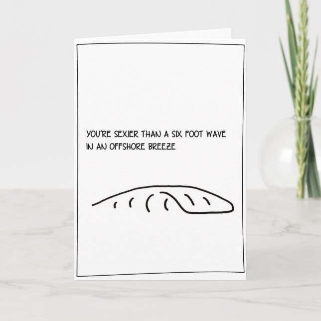'Sex fot' - Surfing Valentine's Card Helgkort (Framsida)