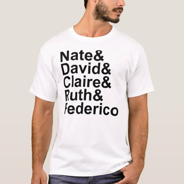 Sex fot under namnT-tröja T-shirt (Framsida)